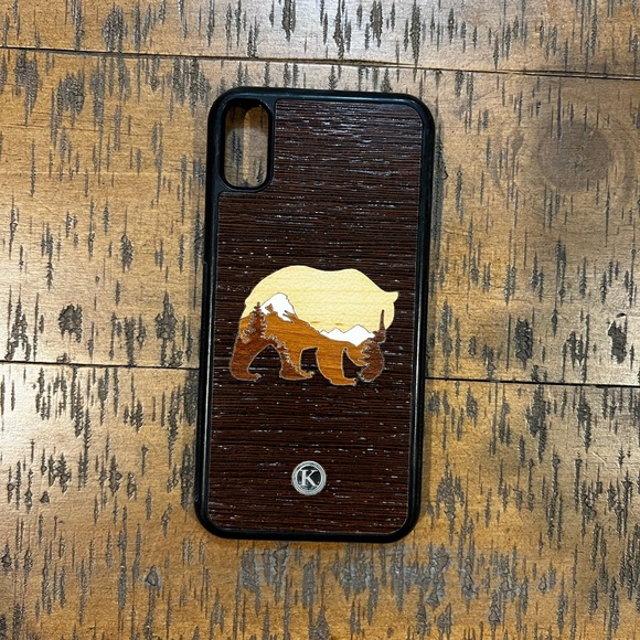 Hand-Carved Wooden iPhone X Case - Picture 1 of 6